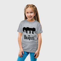 Футболка хлопковая детская The Beatles: Faces, цвет: меланж — фото 2