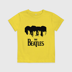 Футболка хлопковая детская The Beatles: Faces, цвет: желтый