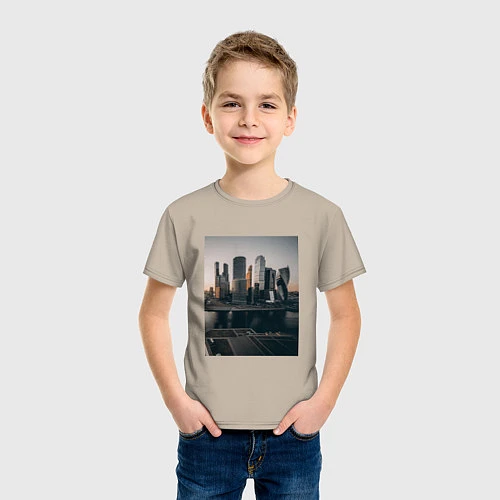 Детская футболка Moscow City / Миндальный – фото 3