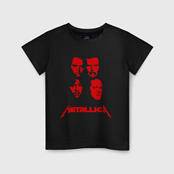Футболка хлопковая детская Metallica kvartet, цвет: черный