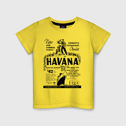 Футболка хлопковая детская Havana Cuba, цвет: желтый