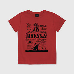 Футболка хлопковая детская Havana Cuba, цвет: красный