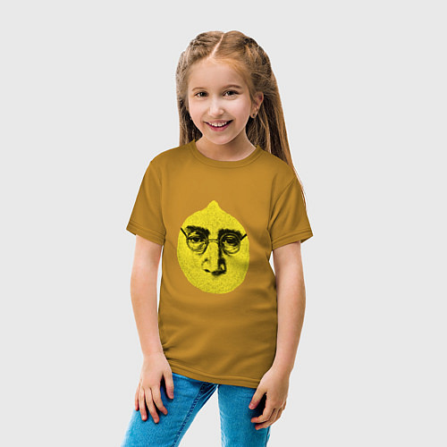 Детская футболка John Lemon / Горчичный – фото 4