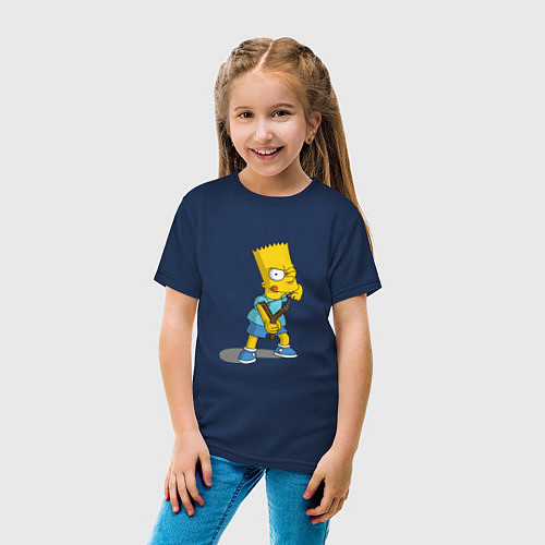 Детская футболка Bad Bart / Тёмно-синий – фото 4
