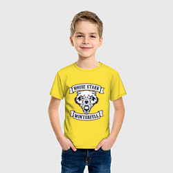 Футболка хлопковая детская House Stark Winterfell, цвет: желтый — фото 2