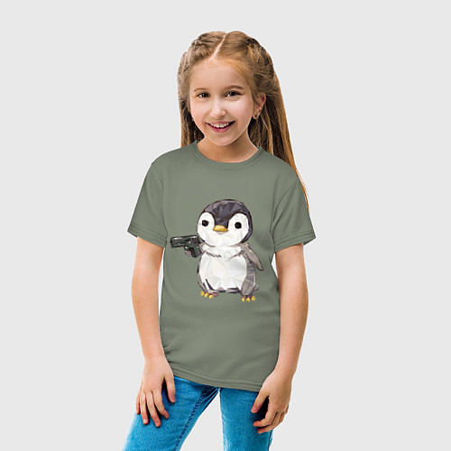 Детская футболка Пингвин с пистолетом / Авокадо – фото 4