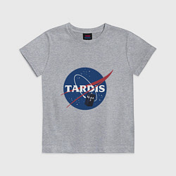Футболка хлопковая детская Tardis NASA, цвет: меланж