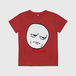 Футболка хлопковая детская AYFKM, цвет: красный