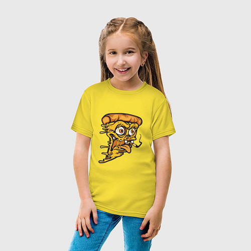 Детская футболка Crazy Pizza / Желтый – фото 4