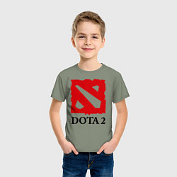 Футболка хлопковая детская Dota 2: Logo, цвет: авокадо — фото 2