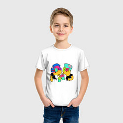 Футболка хлопковая детская Bart & Milhous Dope, цвет: белый — фото 2