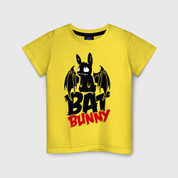 Футболка хлопковая детская Bat bunny, цвет: желтый