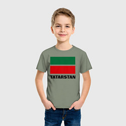 Футболка хлопковая детская Флаг Татарстана, цвет: авокадо — фото 2