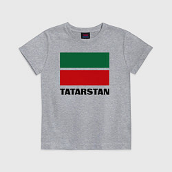 Футболка хлопковая детская Флаг Татарстана, цвет: меланж
