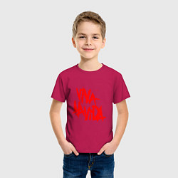 Футболка хлопковая детская Viva La Vida, цвет: маджента — фото 2