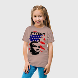 Футболка хлопковая детская Mike Tyson: USA Boxing, цвет: пыльно-розовый — фото 2