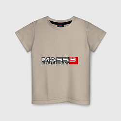 Футболка хлопковая детская Mass Effect 3, цвет: миндальный