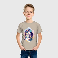 Футболка хлопковая детская John Lennon: Art, цвет: миндальный — фото 2