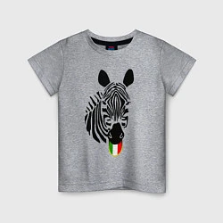 Футболка хлопковая детская Juventus Zebra, цвет: меланж