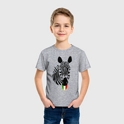 Футболка хлопковая детская Juventus Zebra, цвет: меланж — фото 2
