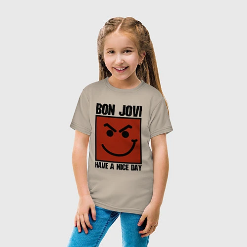 Детская футболка Bon Jovi: Have a nice day / Миндальный – фото 4