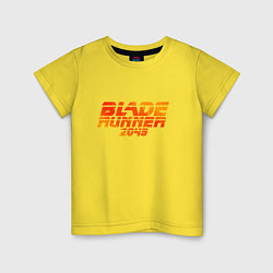 Футболка хлопковая детская Blade Runner 2049, цвет: желтый