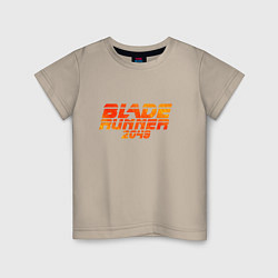 Футболка хлопковая детская Blade Runner 2049, цвет: миндальный