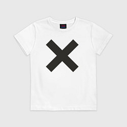 Футболка хлопковая детская The XX: Black X, цвет: белый