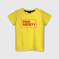 Футболка хлопковая детская F Society, цвет: желтый