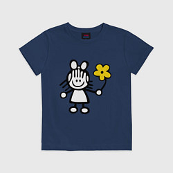 Футболка хлопковая детская Для влюбленных, цвет: тёмно-синий