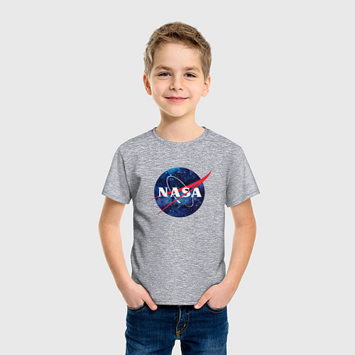 Детская футболка NASA: Cosmic Logo / Меланж – фото 3