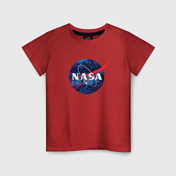 Футболка хлопковая детская NASA: Cosmic Logo, цвет: красный