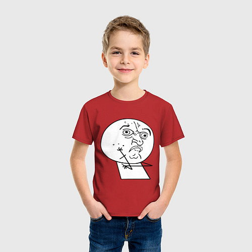 Детская футболка В замешательстве / Красный – фото 3