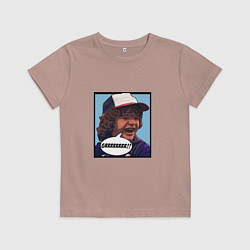 Футболка хлопковая детская Очень странные дела, цвет: пыльно-розовый
