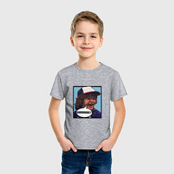 Футболка хлопковая детская Очень странные дела, цвет: меланж — фото 2