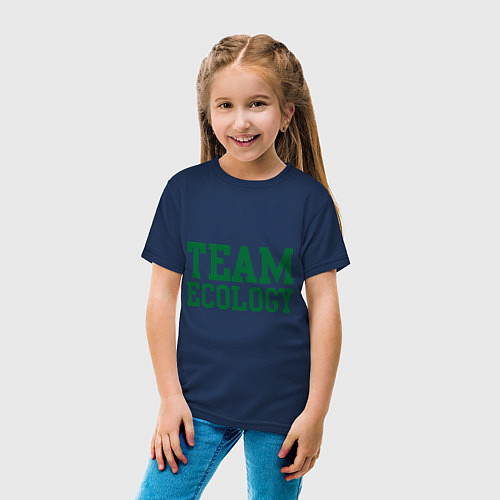 Детская футболка Команда экологов / Тёмно-синий – фото 4