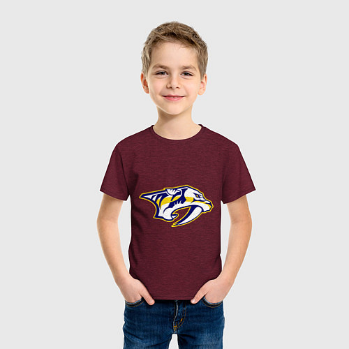 Детская футболка Nashville Predators: Radulov 47 / Меланж-бордовый – фото 3