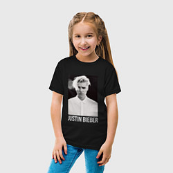 Футболка хлопковая детская Justin Bieber, цвет: черный — фото 2