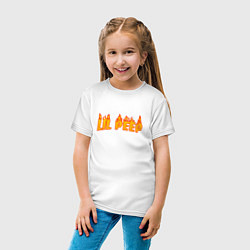 Футболка хлопковая детская Lil Peep: Hell Flame, цвет: белый — фото 2