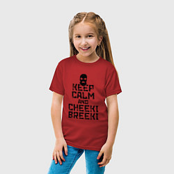 Футболка хлопковая детская Keep Calm & Cheeki Breeki, цвет: красный — фото 2