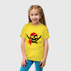 Футболка хлопковая детская Пиратская футболка, цвет: желтый — фото 2