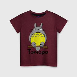 Детская футболка Тоторо на бревне