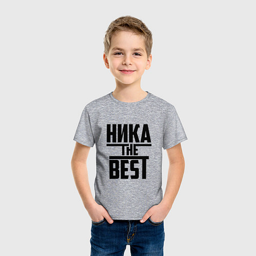 Детская футболка Ника the best / Меланж – фото 3