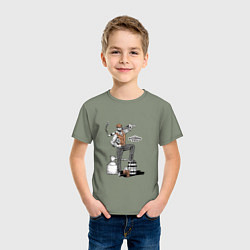 Футболка хлопковая детская Бутлегер, цвет: авокадо — фото 2