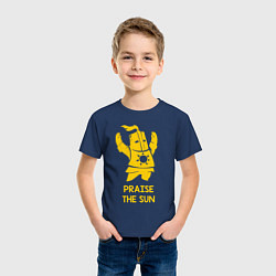 Футболка хлопковая детская Praise the Sun, цвет: тёмно-синий — фото 2