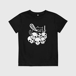 Футболка хлопковая детская Cat Got Your Soul, цвет: черный