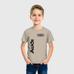 Футболка хлопковая детская Audi Style, цвет: миндальный — фото 2