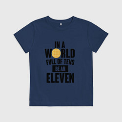 Футболка хлопковая детская Be A Eleven, цвет: тёмно-синий