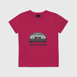 Футболка хлопковая детская DeLorean, цвет: маджента