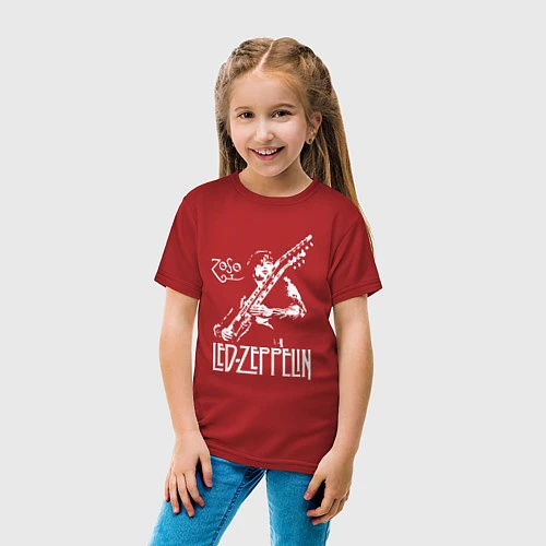 Детская футболка Led Zeppelin / Красный – фото 4